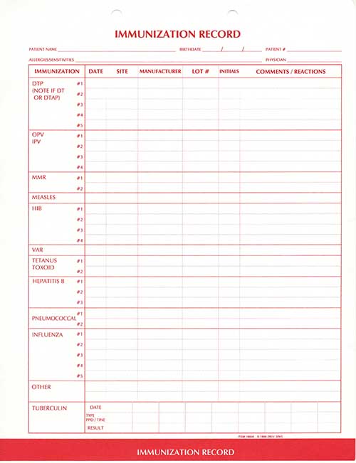 Free Pet Vaccination Record Template