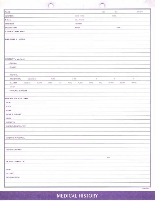 Blank Medical Form