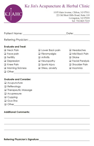Blank Medical Referral Template