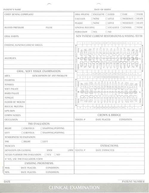 Dental Chart Form