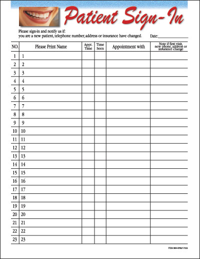 thumbnail image 2 of HIPAA Compliant Patient Sign-In Forms - Carbonless 3-Part With Peel-Away Labels (25 Sheets) 2 of 2