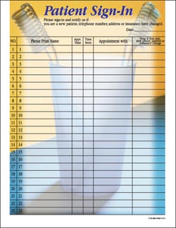 HIPAA Sign in with removable labels-Dental