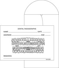 Dental Bite Plate X-Ray Envelope